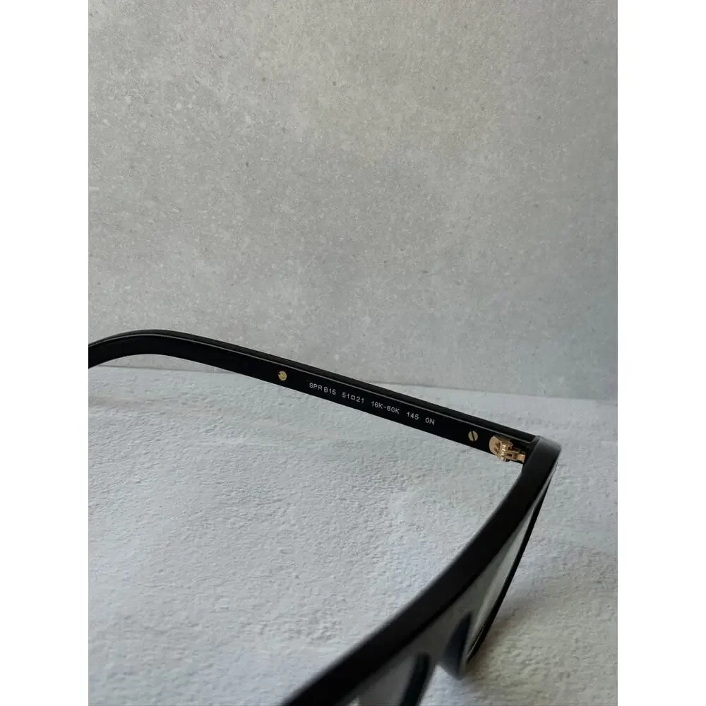 NEW Prada PR B15S Aviator Sunglasses Black Bluelight $578